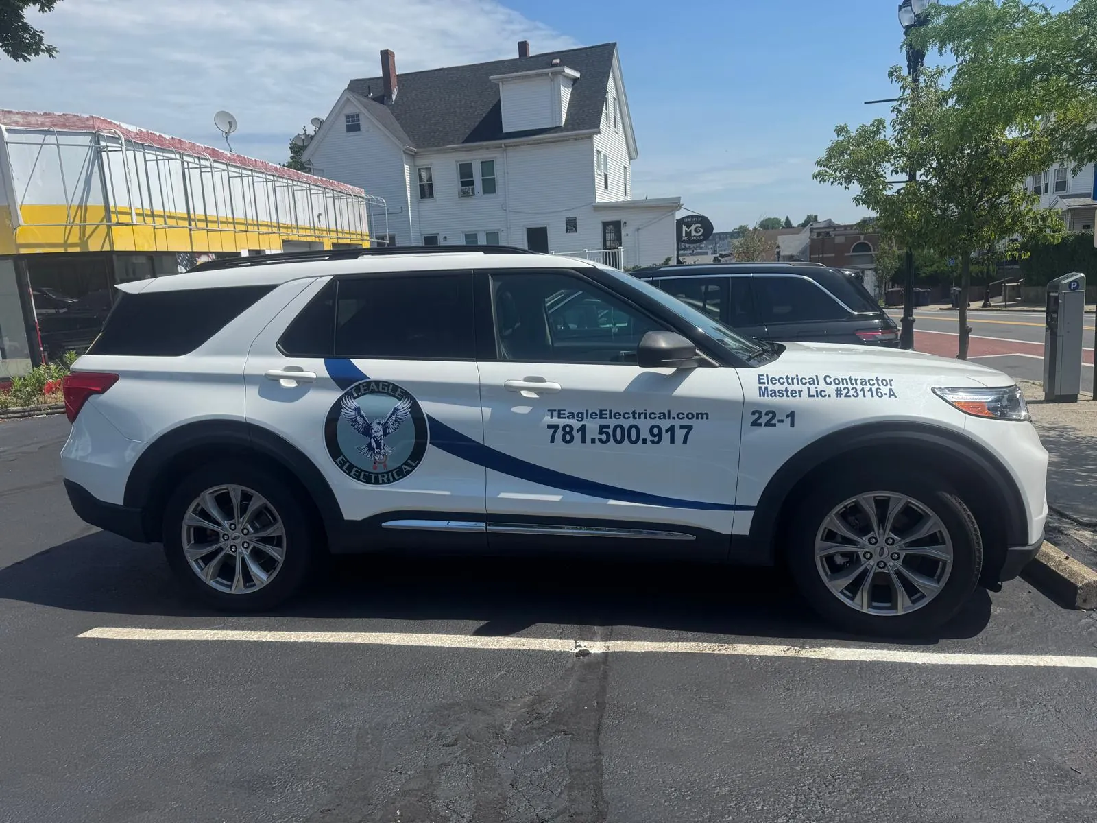 Branded service vehicle rear